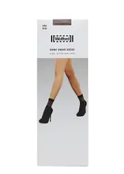 Wolford Shiny Sheer 35 Denier Glittered Socks - Dark Brown ONE SIZE