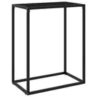 NNEVL Console Table Black 60x35x75 cm Tempered Glass