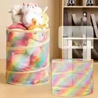 Baby Toy Storage Basket with Lid Laundry Basket for Kids Room Bedroom Decor