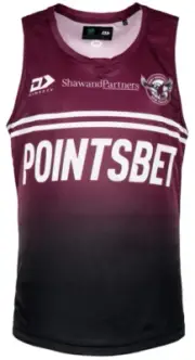 Manly Sea Eagles Training Singlet Sizes Small - 5XL NRL Dynasty In Stock!! 22
