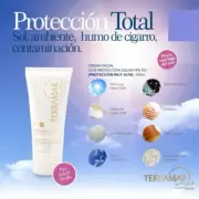 Protector Solar Facial FPS 50,Daily Defense Cream UVB+UVA TERRAMAR free shipping