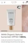 Inika Natural Sunscreen SPF50+ Cream (NOT tinted)