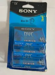 Sony, DVC, DVM60PRR, MiniDV, 60 min (3 Pack): BRAND NEW SEALED UNUSED
