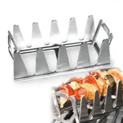 Mini BBQ Rack Skewers Grill BBQ Rescher Mosaic Stainless Steel Kitchen Supplies Home Camping Outdoor Picnic Protable Tools(2 Pack)