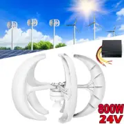 800W Wind Turbine Generator 24V MPPT Charger Controller Motor Power Home Garden