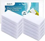 Magic Eraser Cleaning Sponges, 10 Pack, Durable Melamine Sponge Foam Cleaning Pads, Wall Cleaner for Kitchen, Bathroom 2X Density, 10x6x2cm, White