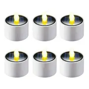 6/12PCS Solar Powered LED Flickering Flameless Candle Tea Light Energy Saving Lamp Lantern
