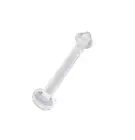 PAIR 14G 5/8" Clear Tongue Ring Soft Flexible Retainer Piercing BioFlex Tragus