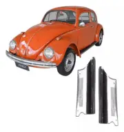 VW Bug Door Pillar Trim Edge Corner Stone Guards Stainless Steel Pair T1 Beetle (for: Volkswagen)
