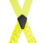 Men's Yellow Reflective Suspenders, Non-Stretch with Strong Elastic, USA Made