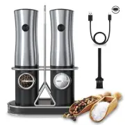 Electric Salt and Pepper Grinder Set Rechageable with Stand - Best Kitchen Ga...