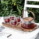 Lizhihai High Temperature Resistant Glass Teapot Set Fivepiece Tea Set