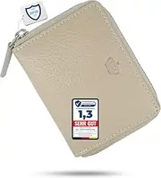 [Baur since 1976] Baur Women's Genuine Leather Wallet, Mini Wallet with RFID Protection, Small Wallet with 6 Card Slots, Note and Coin Compartment, Wallet with All-Round Zip
