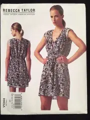 Rebecca Taylor Vogue 1344 Pattern $30 SZ 14-22 Uncut Sleeveless Pullover Dress