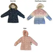 Member's Mark Girl's Sherpa Lined Toddler Puffer Jacket, Faux Fur Hood