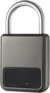 [Gaikjhgf] Fingerprint Padlock Waterproof Smart Keyless Security Locker Fingerprint Lock Anti-Theft USB Charge for Bike Gym Locker Luggage