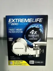 ZeroWater Extreme Life High Capacity Faucet Mount Water Filter Chrome 400 Gallon