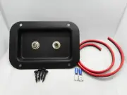Dual Speaker Jack Plate w/1/4" Jacks + 14ga Speaker Wire + 2 Terminals +4 Screws