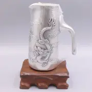 999 Pure Silver Wine Dispenser Fairness Cup Chinese Liquor Cup Dragon Wine Sets
