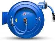 BLUSEAL BSWR1250HRS Retractable Hose Reel with 1/2" X 50' Hot Water Rubber Hose,