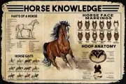 Horse Knowledge Metal Sign Retro Equestrian Parts Horse Poster Home Decor New