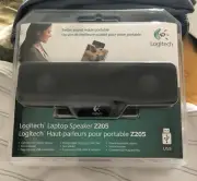 LOGITECH Laptop Speaker Z205 Windows & MAC OS Stereo Sound Clip On Portable USB