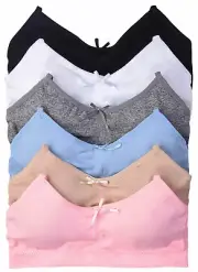 Popular Girls Adjustable Seamless Cami Bras Removable Padding Color Value 6 L/XL