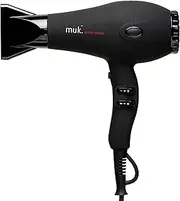 [MUK.] Professional Blow Dryer 3900 IR 2300 Watt - Lightweight Travel Hair Dryer for Gentle, Quick Styling. Hair Dryer with Ionic Generator for Shine & Protection. 3m Swivel Cord, Matte