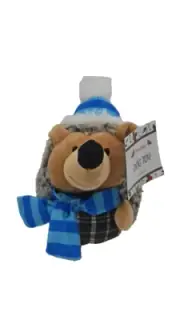 Meijer Holiday Plush Hedgehog - Dog Toy