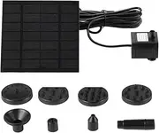 Outdoor Water Feature 1.2W Solar Fountain Pond Pump Kit with 6 Nozzles Solar Fountain Lift Solar Pond Pump for BirdBath Garden Small Pond Garden Decoration