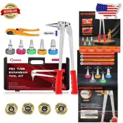 Complete PEX Expansion Tool Kit, 5 Heads & Precision Tube Cutter for Plumbing
