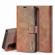 Jtgg WJTG For Samsung Galaxy A71 Detachable 2-in-1 Anti-scratch Split Leather Wallet Cover + PC Back CaseJ Brown Samsung Galaxy A71 4G SM-A715