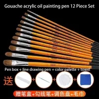 在飛比找蝦皮購物優惠-Acrylic Paint Brush Set of 10 