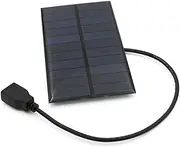 Solar Panel | Small Solar Power Bank - 300mA Solar Charger with USB Port for Outdoor Camping Phone Tablets Charging B/m