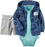 [Carter's] Baby Boy's 3-pc Tropical Hoodie & Shorts Set