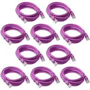 10x 8Ware 2m Cat6a UTP Snagless Ethernet Cable LAN RJ45 Network Connector Purple
