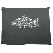 Dw Fishing Hook Carp - Novelty Tea Towel cleaning cloth Dish Kitchen Gift Gifts