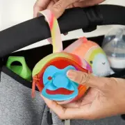 Ecovona - Silicone Pacifier Holder Case | Attaches to Strollers & Diaper Bags |