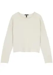 Eileen Fisher Knitted Cotton Jumper - Off White - XS (UK 6-8 / XS) XS (UK 6-8 / XS)