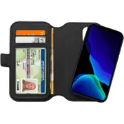 3sixT NeoWallet 2.0 iPhone 12 Mobile Case - Black - RFID Protection + clear diving licence window