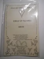 CABIN FEVER DESIGN Folk Art Wedding Applique Quilt Pattern 3 CIRCLE of FLOWERS