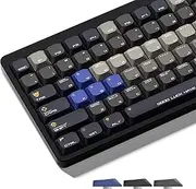 GMKWTL XVX Low Profile PBT Keycaps, Valorant Custom Keyboard Keycap Set, Gradient Black Keycaps for 60% 65% 75% 80% 100% MX Switches Mechanical Keyboard-Only Keycaps
