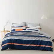 Logan & Mason Ellis Quilt Cover Set Denim