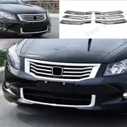 For Honda Accord 2008-2010 Exterior Front Grille Grill Strips Trim ABS Chrome (for: Honda)