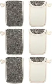 DECORNIJIA 6Pcs Soap Mesh Bags for Exfoliating and Lathering Linen Soap Holder Pouches for Handmade Facial and Cosmetic Soap Convenient Storage for Bath and Travel
