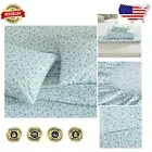 Country Rustic 100% Cotton Sheets Set with Floral Print - Full Size Convenience