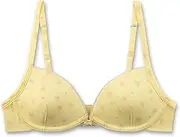 [Sanetta] Girls' Soft Cup Bra Yellow Comfortable and Comfortable Bra Without Underwire for Girls Made of Cotton Mix Girls Bra