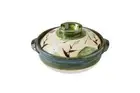 Japanese Clay Pot 7-inch Tsukiyo no Usagi Banko Ware, Made in Japan, 1.9L M9001