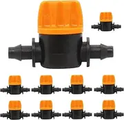 Sprinkler Valve | 10X Drip Sprinkler Shut Off Valves | Water Control Parts, Cut Off Equipment, Anti-Drop Gadgets for Greenhouse Yard Home Backyard Outdoor Garden