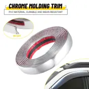 1/2'' Chrome Trim Molding Strip Door Window Bumper Side Trime Protector 16FT Y